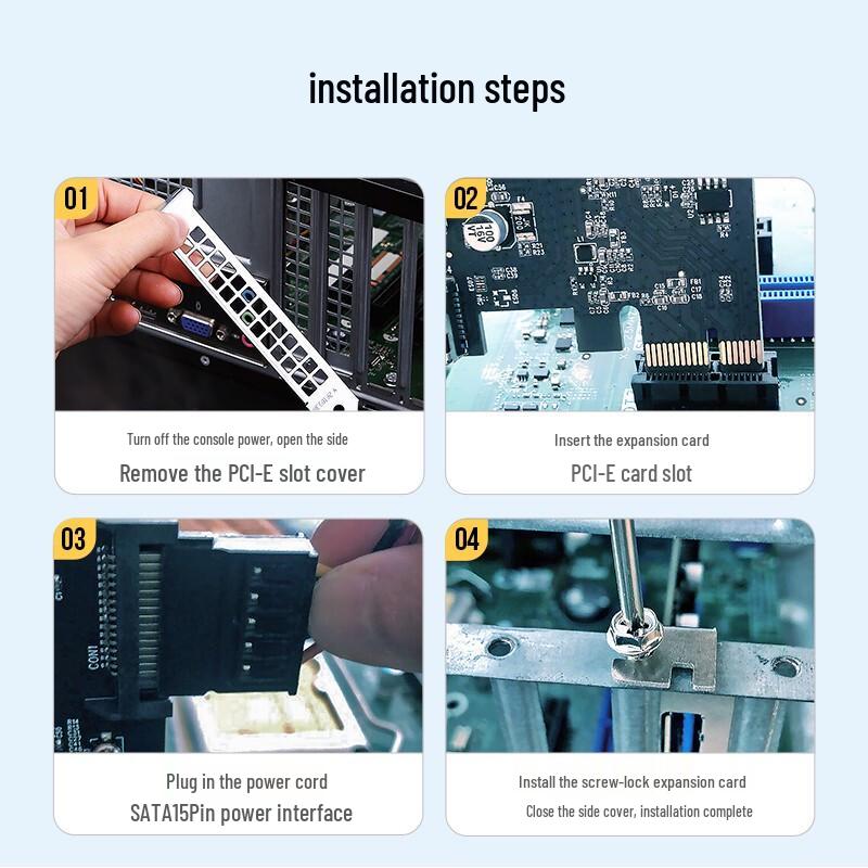 Ugreen PCIe zu 4-Port USB 3.0 Erweiterungskarte (CN-Version)