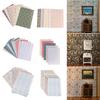 Mini Móveis DIY Papel de Parede Miniatura Adesivo Papel de Parede Colorido Brinquedo Casa de Bonecas Acessórios Adesivo Casa de Bonecas Casa de Bonecas