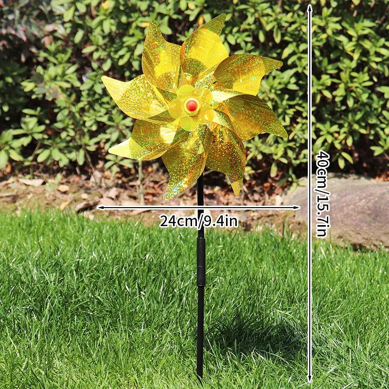 Laser Bird Repelling Windmill 24CM Windmill for Farmland Rotating Windmills Outdoor Bird Pigeon Repellent Tools Garden Supplies