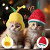 5 Pieces of Cat Hat, Cat Clothing, Rabbit Hat with Ears, Fun Banana Pineapple Cat Hat Suitable for Cats and Small Dogs, Kittens,