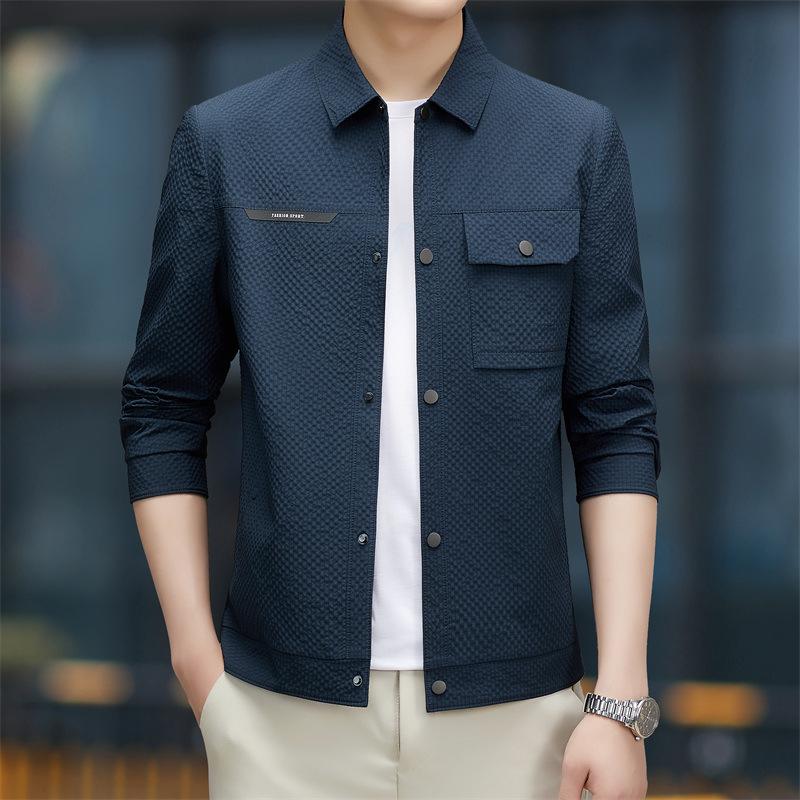 Осенняя новая рабочая куртка с лацканами против морщин — фото 3