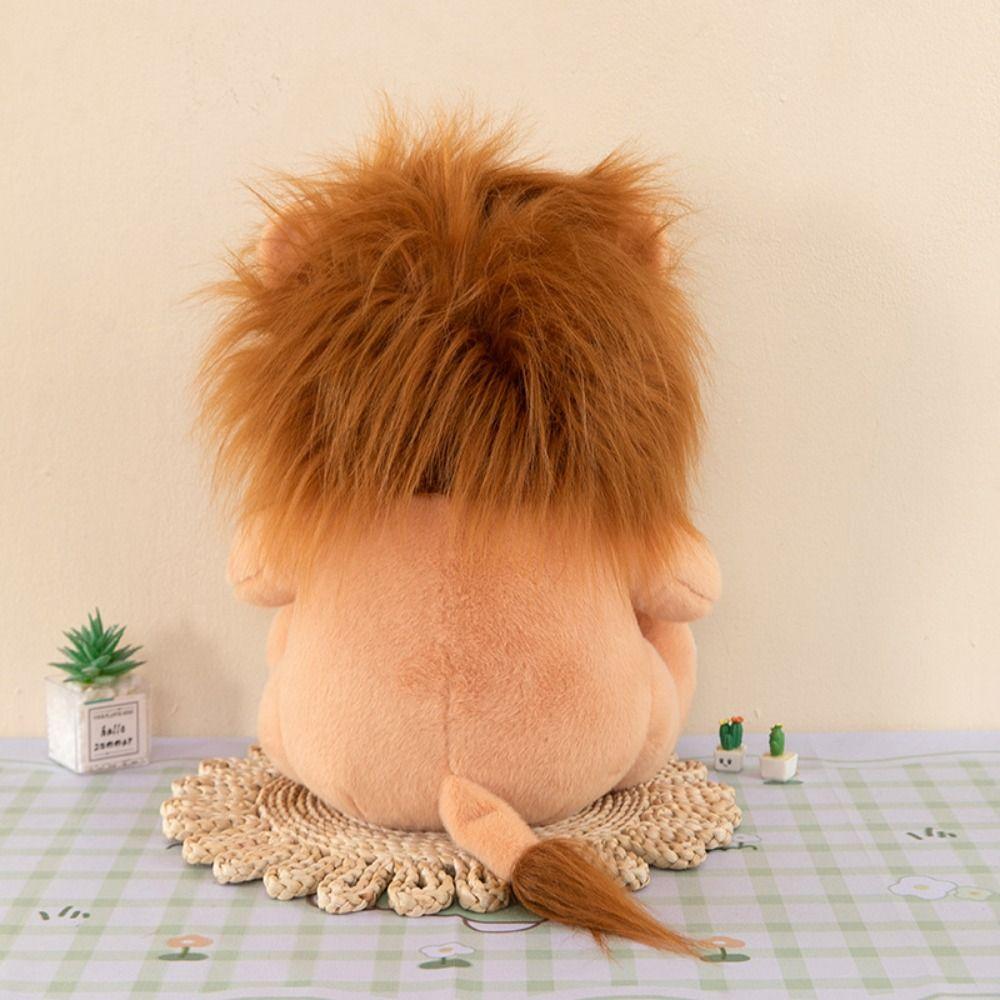 PP Cotton Lion Plush Toys Soft Forest Animals Stuffed Doll  Decorate Present