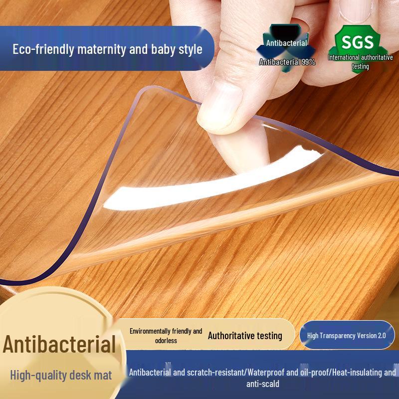 Clear PVC Table Mat: Waterproof, Heat-Resistant, Oil-Proof, Anti-Scald, Wash-Free, and Stain-Resistant