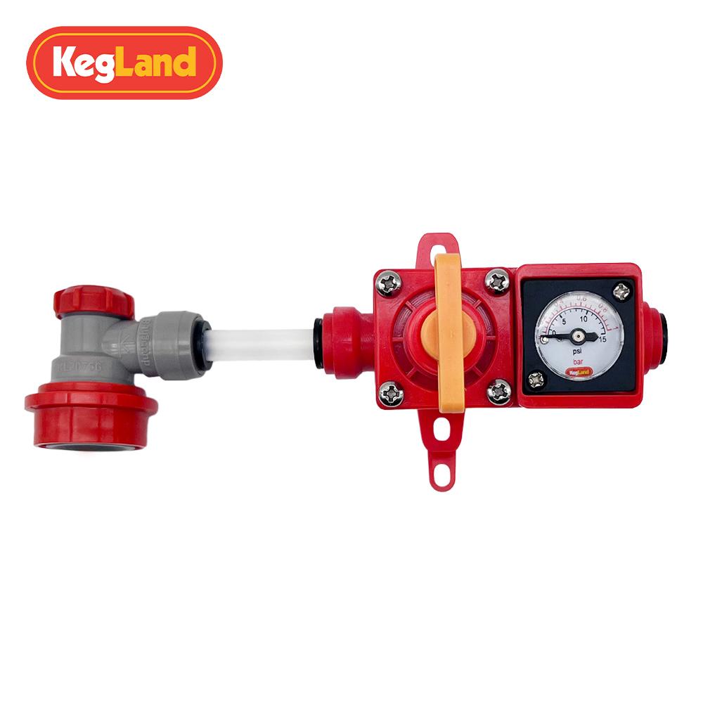 KegLand Integrated Gauge BlowTie Spunding Valve Kit (0-15psi) Pressure Gauge Beer Home Brewing