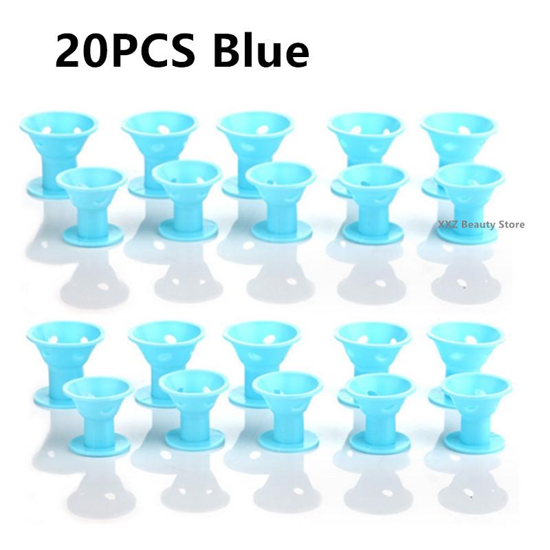 Magic Hair Care Rollers Set -10/20/100PCS Soft Silicone Hair Curler No Heat No Clip DIY Curling Styling Tool For Beautiful Curls