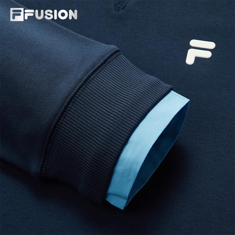 FILA FUSION Women's Faux Two-Piece Short Pullover Sweatshirt