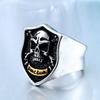 Punk Jewelry GOOD LUCK Lucky Skull Ring