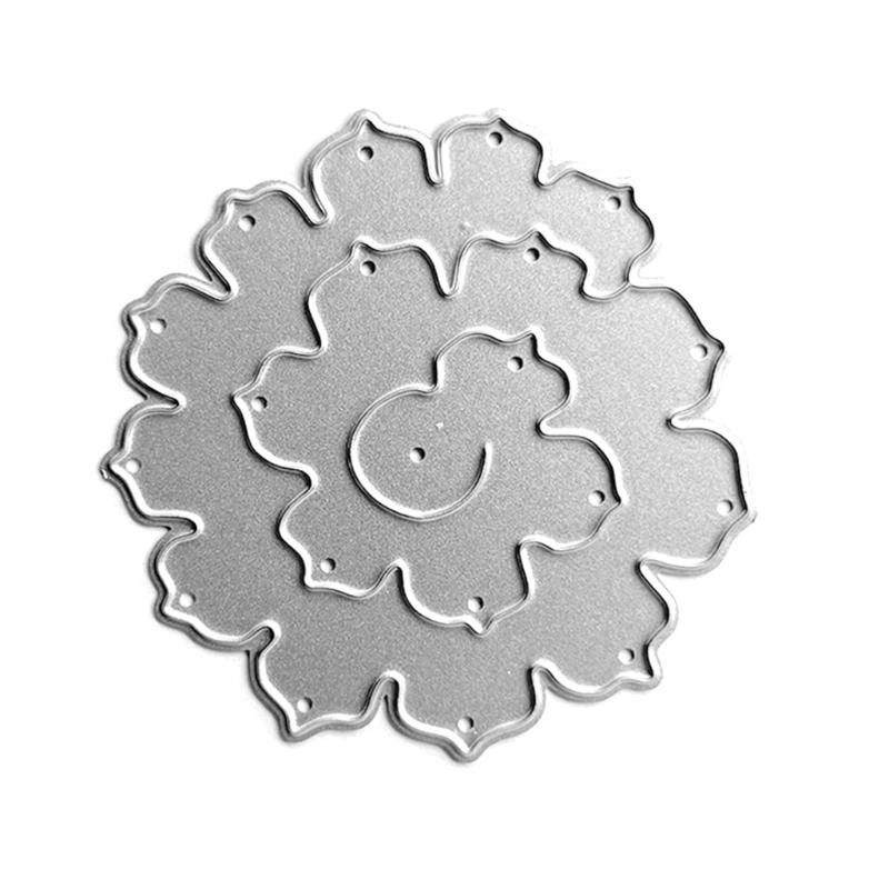 Metal Die Cuts Curly Flower Embossing Stencil Cutting Dies for Card Making Scrapbooking Paper DIY Template Handmade