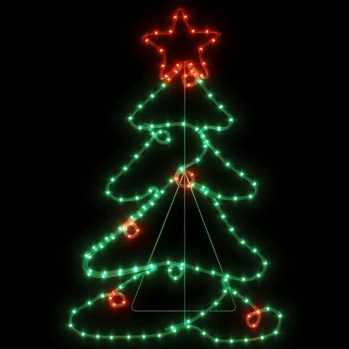 VidaXL Christmas Tree Figurine with 144 LEDs Christmas Decoration Holiday Ornament Party Decoration Living Room 343288