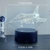 Fighter aircraft 3D night light, 3D optical illusion light with touch, bedroom 7-color color changing ambient light