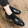 Fashion Retro Men Formal Leather Shoes Lace-up Business Office Fashion Leather Shoes Wedding Banquet Shoes Black Brown 38-46 Men Shoes