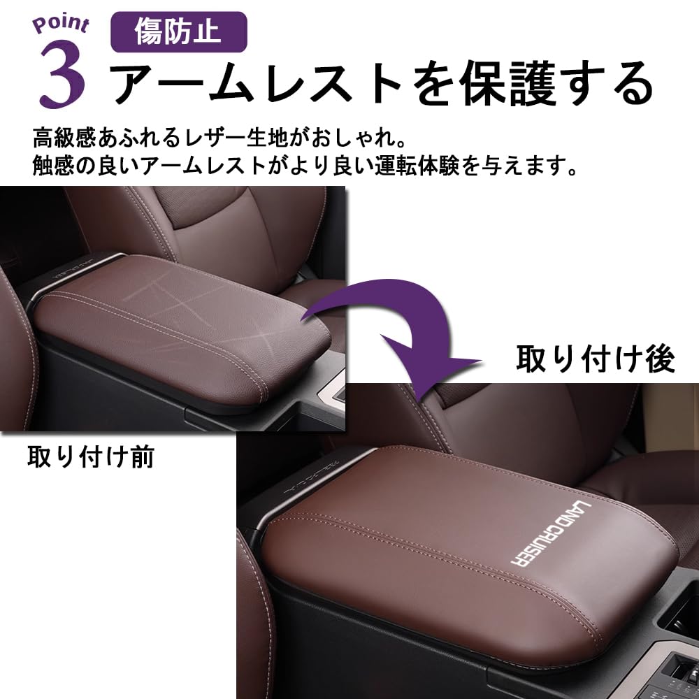SAWAKAKI Toyota New Land Cruiser 250 Serie Exklusive Armlehnenabdeckung Lederbezug Konsolenbox