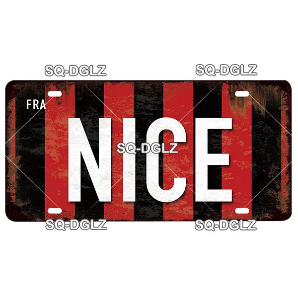 [SQ-DGLZ] Vintage France City Metal Sign Tin Sign Licenses Plate Decor Plaque Metal Vintage Bar Pub Club Home Wall Decoration