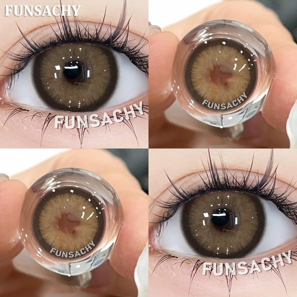 FUNSACHY 1 Paar Schwarze Kontaktlinsen Braune Graue Linse für Augen Blaue Linse Kosmetische Mode Koreanische Softlinsen für Frauen Schönheit Pupille