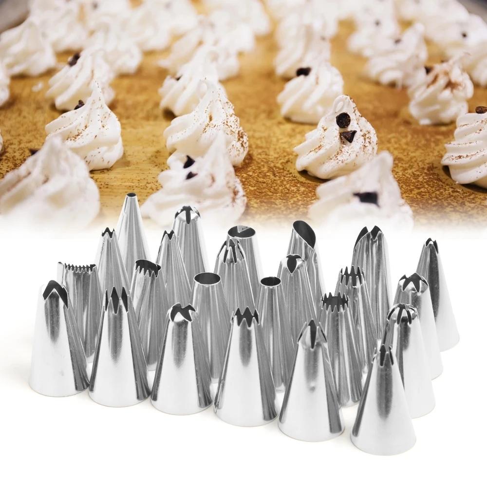 Silicone Pastry Bag Tips Kitchen DIY Cake Icing Piping Cream Decorate Tool Reusable Pastry Bag+Stainless Nozzle
