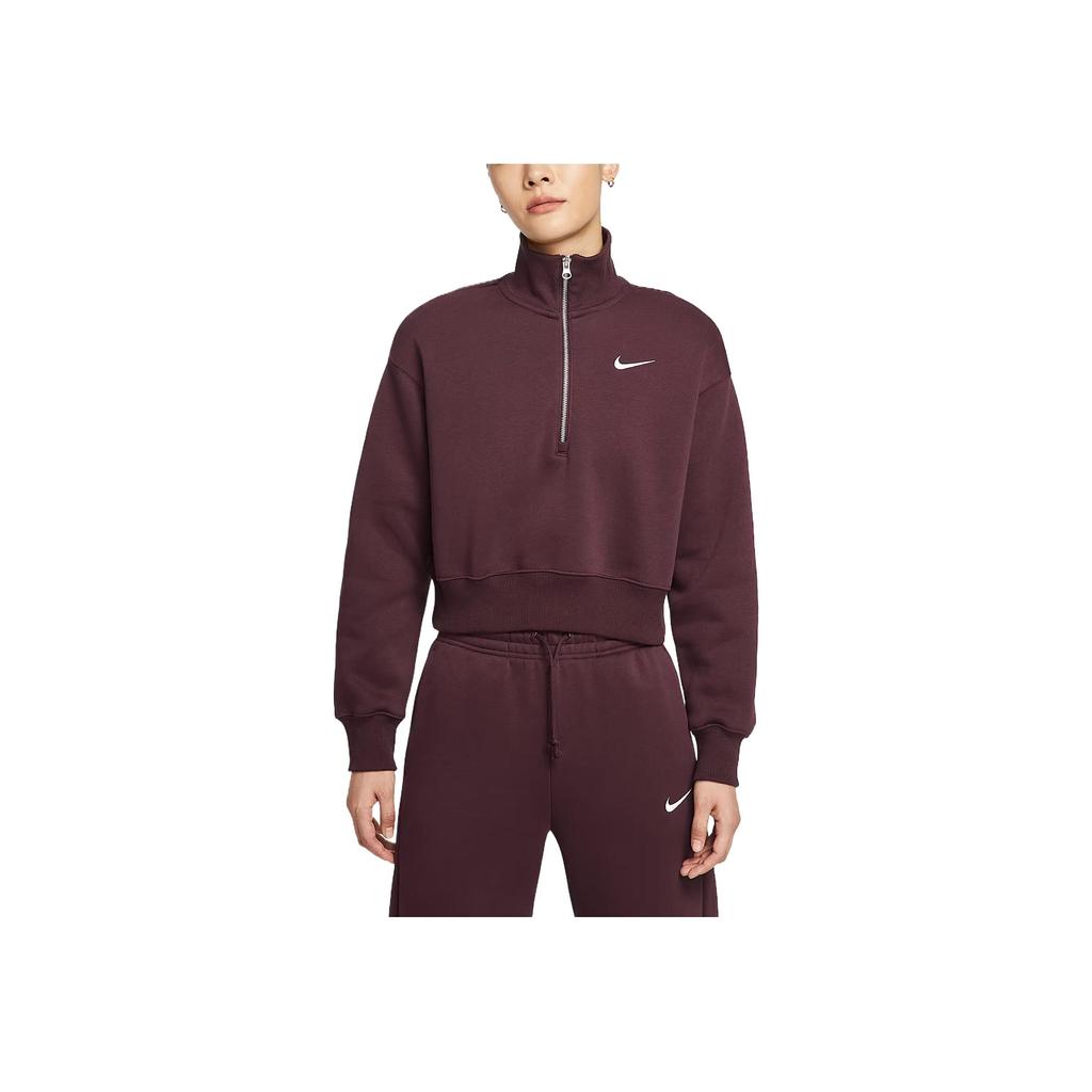 Nike Sportswear Phoenix Fleece High Neck Solid Color Simple Comfortable Aesthetic Sweatshirt Women Sweatshirt DQ5768-652
