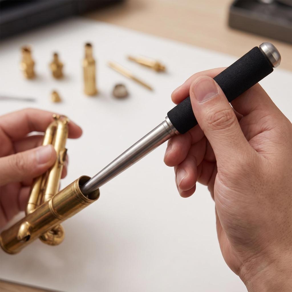 Polishing Rod with Foam Grip Smooth Tool Compact for Instrument Repairers