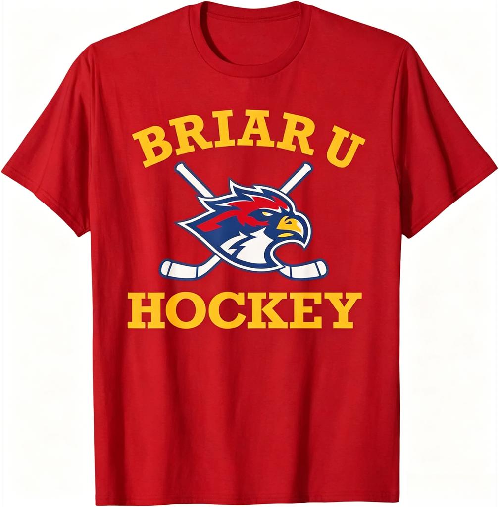 2026 New Offcampus Briar University Hawks 100cotton Unisexs Shirt High Quality Ice Hockey Graphic Oversized Unisexs Cheap Tshirt