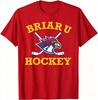 2026 New Offcampus Briar University Hawks 100cotton Unisexs Shirt High Quality Ice Hockey Graphic Oversized Unisexs Cheap Tshirt