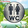 Modern Unisex Restroom Sign 2D Flat Art for Indoor Outdoor Decor