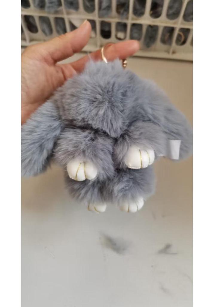 Imitation Otter Rabbit Fur Keychain: Cute Play Dead Rabbit Pendant for Bags & Phones