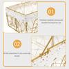 Metal Wire Fruit Vegetable Basket with Handle Kitchen Storage Basket Stable Non-Slip Decorative Bread Snack Holder for Home
