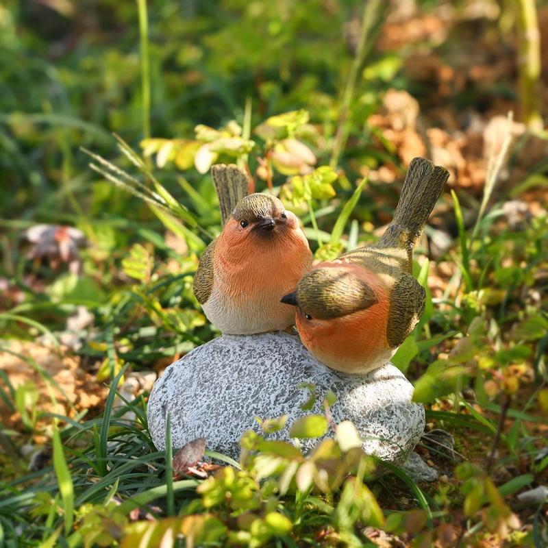 Cute Simulation Bird Resin Ornaments for Home Courtyard, Outdoor Garden Landscape Decoration, Resin Crafts,fairy Garden