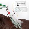 3Pcs Fishing Lures 3D Artificial Hard Fishing Bait Slow Sinking Crank Wobble Bait With Feathered Sharp Hook Fishing Accessories