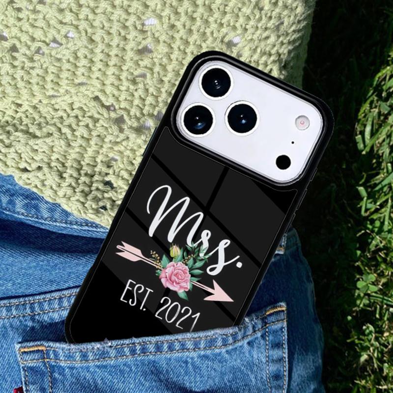Wedding Bride Soon to Be Phone Case For iPhone 17 AIR 16 Pro Max 15 14 Pro 11 12 13 Shockproof Silicone Cover