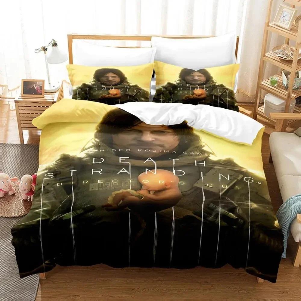 3D Print Death Stranding Bedding Set Duvet Cover Bed Set Quilt Cover Pillowcase Comforter King Queen Size Boys Adult Bedding Set