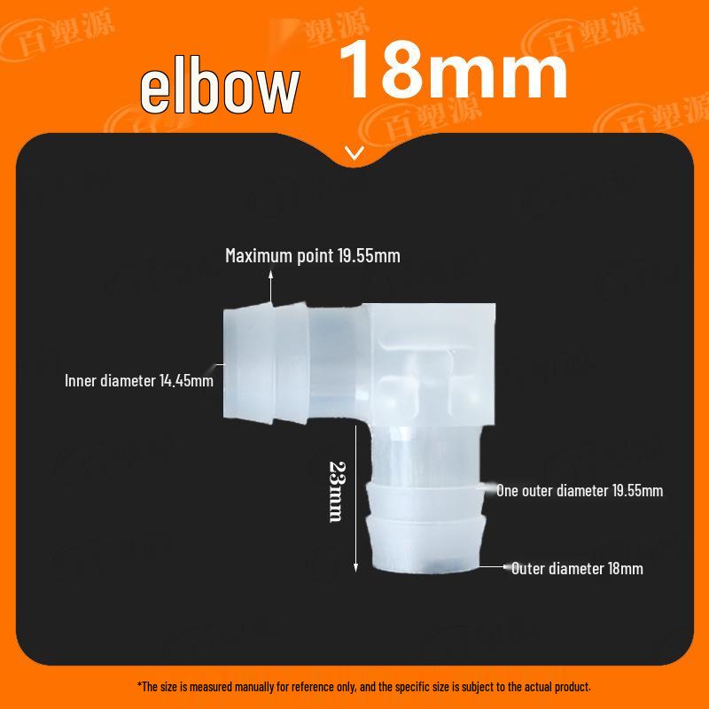 Plastic Elbow Hose Connector 90° Barb for Fish Tank Water Pipe