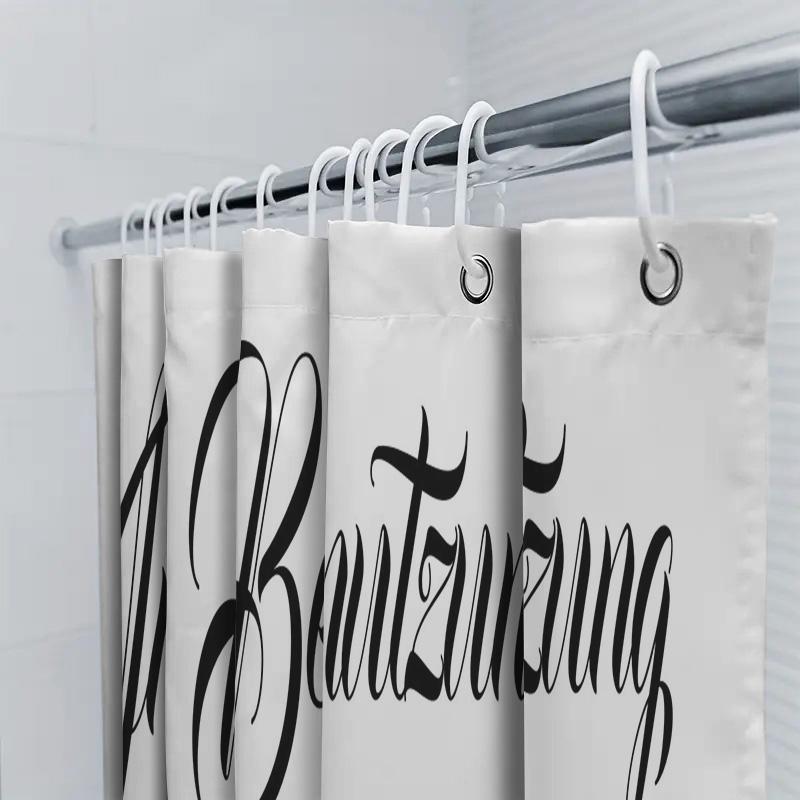 Bathroom Shower Curtain with Beautiful Design White Custom Printing for Bathroom Decorations
