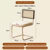 Used Light Luxury Rattan-Style Dining Chair – Stylish, Ergonomic Back Support for Home, Office, or Balcony.