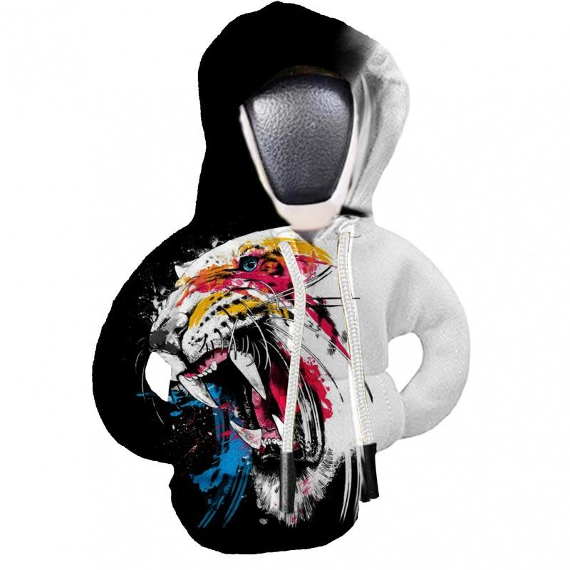 Car Gear Handle Cover Gear Lever Decorative Printing Creative Sweater Hoodie Protection Gear Shift Clothes