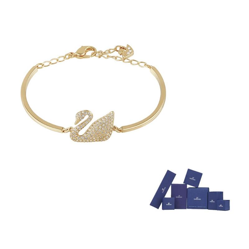 Swarovski Swan Crystal Bracelets Womens Gold