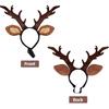 KUDES Dog Cat Christmas Reindeer Antlers Headband Classic Adjustable Elk Hat Headwear Pet Deer Cospaly Costumes Accessories (M(for Small Medium