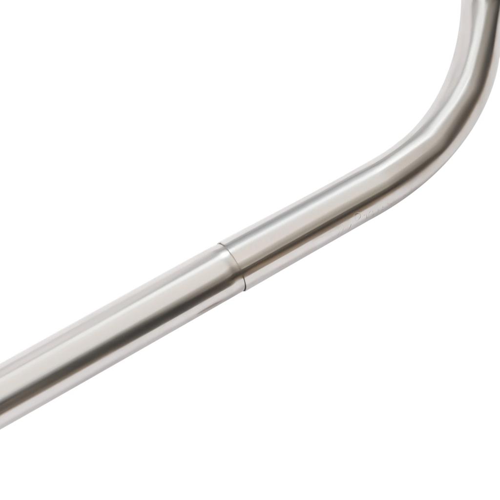 Duschvorhang Eckstange, Verstellbare Duschvorhang Winkelstange, 45-75 cm Bohren Edelstahl Badezimmer Duschstange