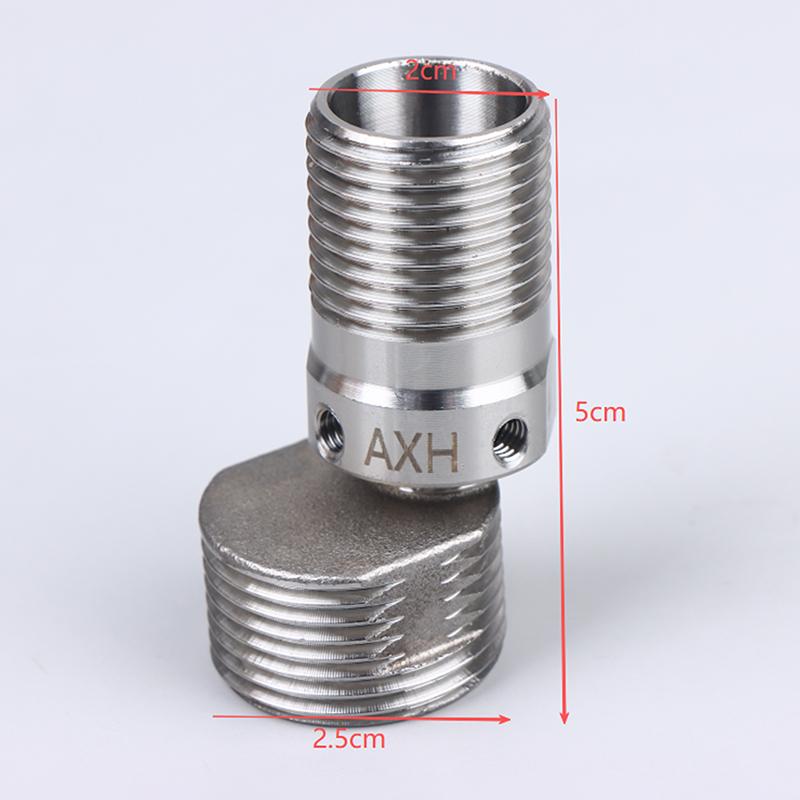 304 Edelstahl Winkel-Bogen-Fuß 360° Drehbar Winkelverstellung Exzenterschraube Eckwandmontage Duscharmatur Adapter