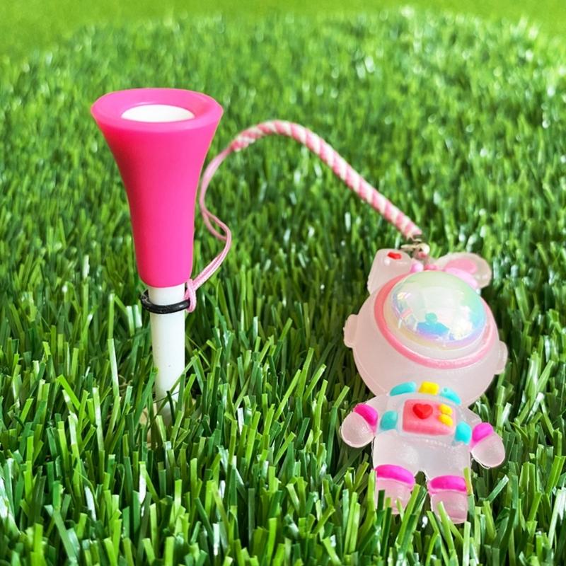 Golf Tees Flashing Light Cartoon Golf Rubber Tees Novelty Rabbits Shape Tees for Enhances Durability