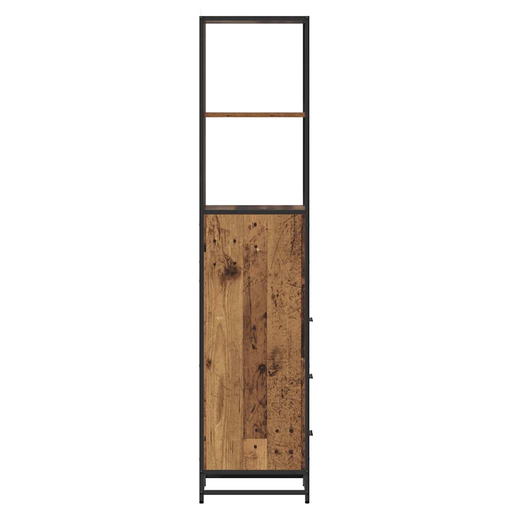Bathroom Furniture Set Rustic Wood Look 35 X 37.5 X 166 Cm Particleboard
