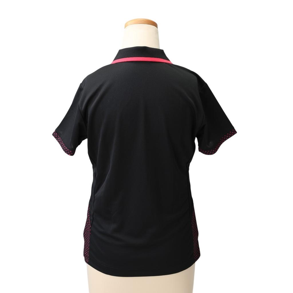 Slim Long Type Yonex Polo Shirt Polyester Black Women 20259 Used