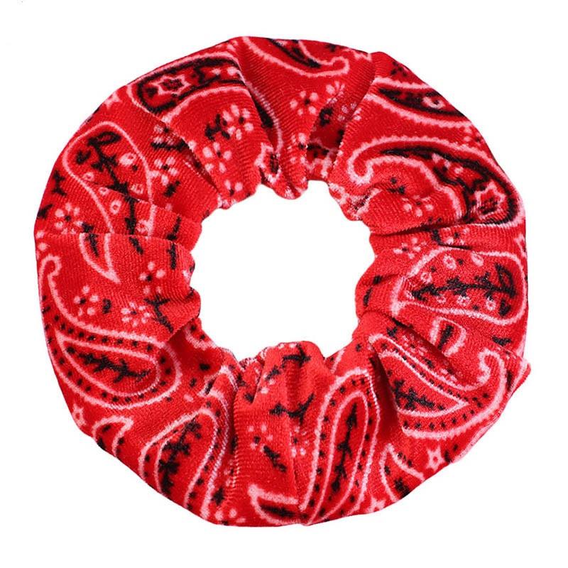 2PCS  Korean Velvet Diam12CM Scrunchies Paisley Hair Scrunchy Hair Ties Accessories Elastic Hair Bands