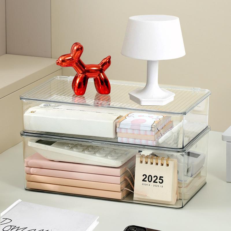 Buch Akten Aufbewahrungsbox Schreibtisch Mehrzweck Transparente Aufbewahrungsbox Kosmetik Organizer Box