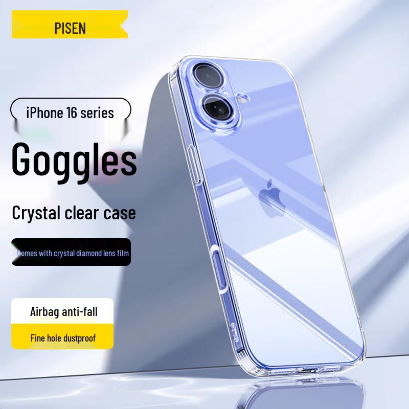 PISEN Transparent iPhone Case with Integrated Lens Protector