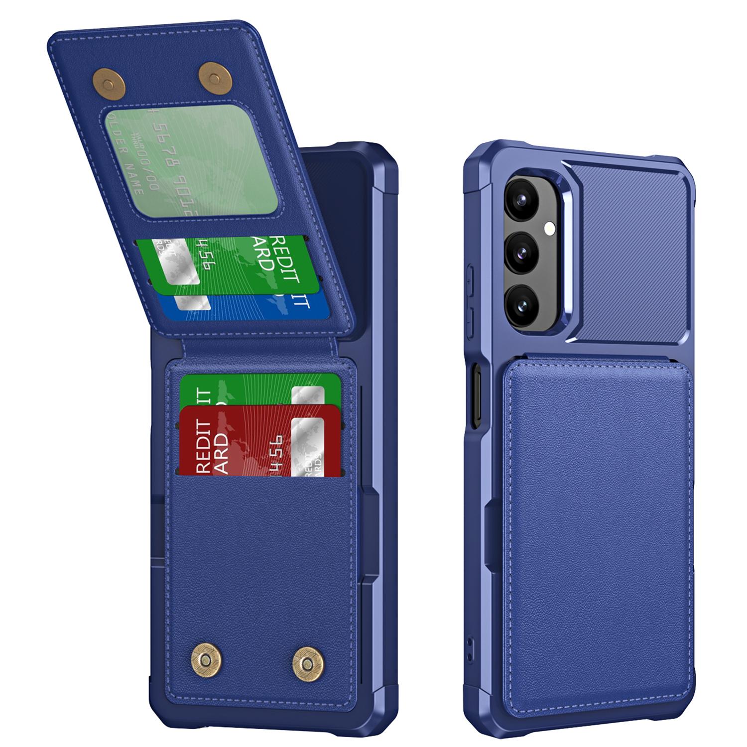 

ZM11 Для Samsung Galaxy A05s 4G Чохол Слоти для карток Підставка Шкіра+ТПУ Чохол для телефону Dark Blue