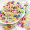 Acrylic AB Color Crushed Flower Round Beads for DIY Bracelet Jewelry Making