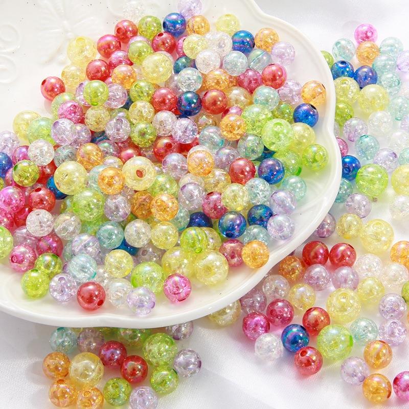 

Acrylic AB Color Crushed Flower Round Beads for DIY Bracelet Jewelry Making