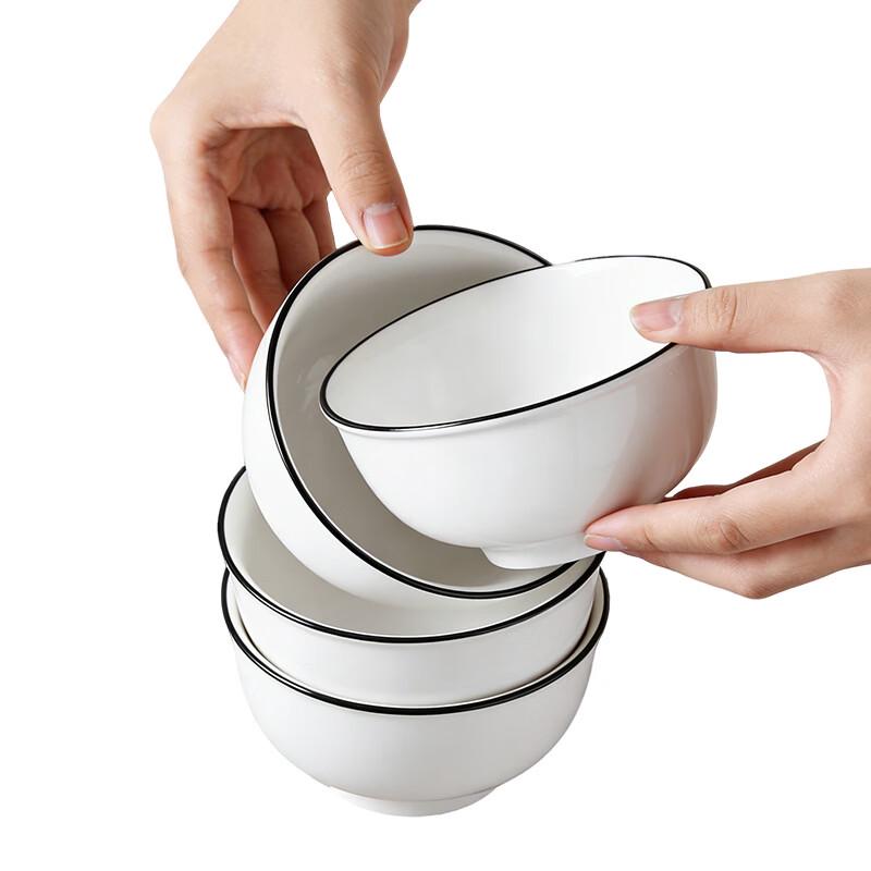 Nordic Bone China 8-inch Deep Plate Set
