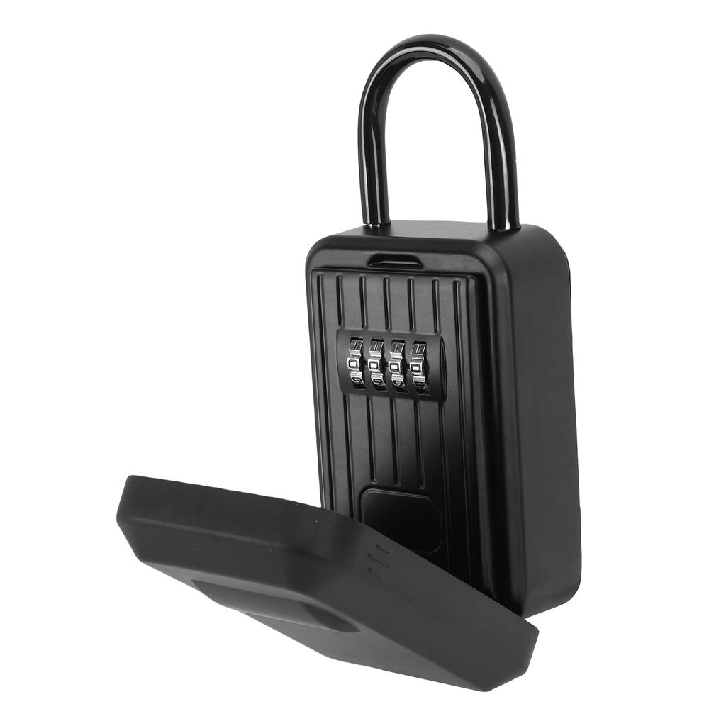 Key Lock Box Aluminum Water Proof Portable 4 Digit Combination Key Safe Storage Lockbox for Outside Home Garage