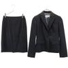 FACADE GREEN Striped Pattern Skirt Suit Setup 36 Black Tailored Jacket Women Used